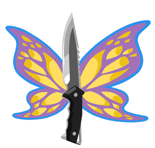 Butterfly Knife Spray Valorant Sticker - Butterfly Knife Spray Valorant Butterfly And Knife Stickers