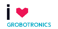 a logo that says i love grobotonics with a heart and arduino
