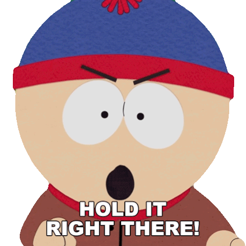 Hold It Right There Stan Marsh Sticker - Hold It Right There Stan Marsh South Park Deep Learning Stickers