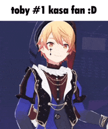 a picture of a boy with the caption toby # 1 kasa fan d
