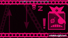 a video game with arrows pointing up and down and a make a gif.com logo