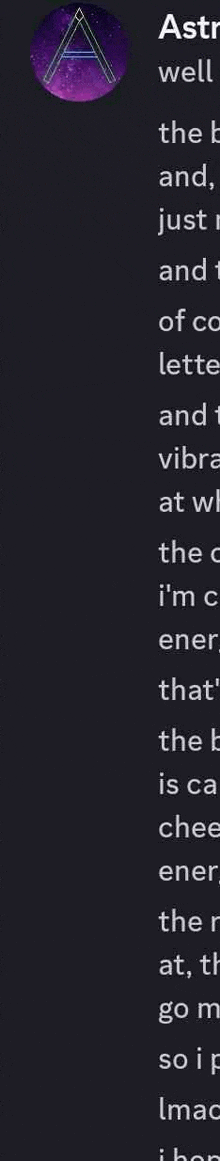 a purple circle with the letter a on it is on a dark background