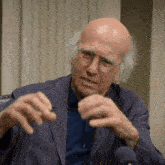 Larry David Curb Your Enthusiasm GIF - Larry David Curb Your Enthusiasm Heart Hands GIFs