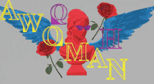 Roses Red Statue GIF - Roses Red Statue Blue Wings GIFs