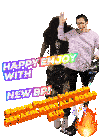 a poster that says happy enjoy newbpi