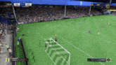 a soccer game is being played between linda and fnc