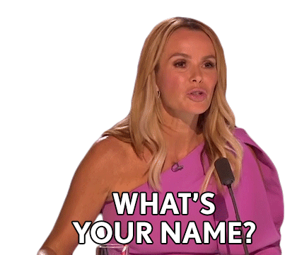 Whats Your Name Amanda Holden Sticker - Whats Your Name Amanda Holden Britains Got Talent Stickers