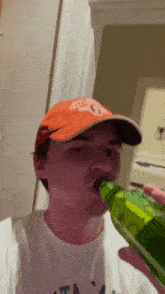 Sindulla Drinking Chug Orange Cap Drink Beer Alex GIF - Sindulla Drinking Chug Orange Cap Drink Beer Alex GIFs