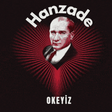a man in a suit and tie is on the cover of a book called hanzade okeyiz