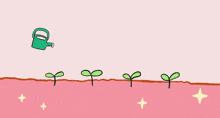 a cartoon drawing of a star being thrown at a plant