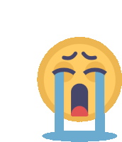 Emoticon Emoji Sticker - Emoticon Emoji Crying Stickers