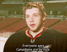 Anaheim Ducks Canadians GIF - Anaheim Ducks Canadians Everyone Says Canadians Are So Nice GIFs
