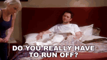 Do You Really Have To Run Off Gabriel GIF - Do You Really Have To Run Off Gabriel Christy Plunkett GIFs