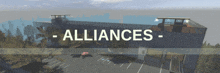a large building with the words alliances written above it