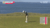 two men playing golf on a golf course with the words dr world tour on the bottom of the screen