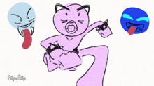 a drawing of a cartoon character with the word flipa clip below