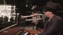 Trumpet Player Charley Crockett GIF