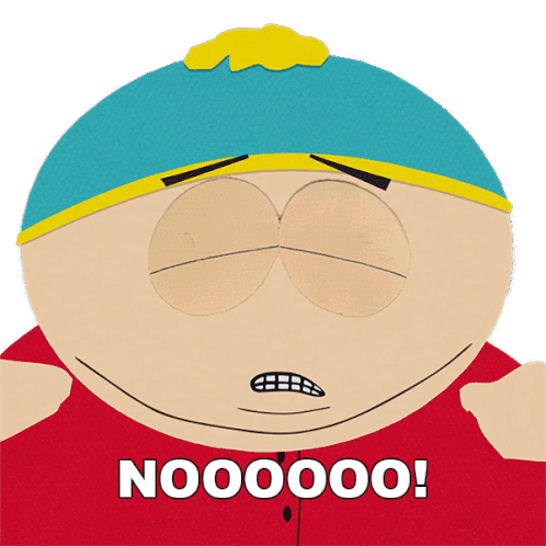 Nooo Cartman Sticker - Nooo Cartman South Park Stickers
