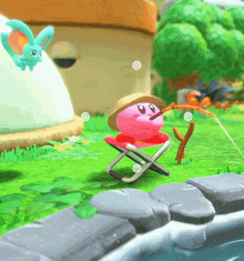 Kirby Fishing GIF