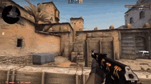 a person holding a gun in a video game with the number 30 on the bottom left