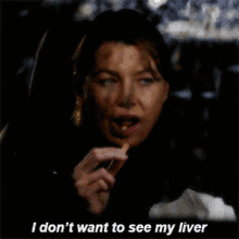 Greys Anatomy Meredith Grey GIF - Greys Anatomy Meredith Grey I Dont Want To See My Liver GIFs