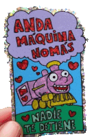 a sticker that says anda maquina noma 's on it