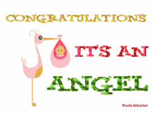 Animated Greeting Card Congratulations Its An Ange GIF - Animated Greeting Card Congratulations Its An Ange GIFs