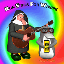 nsfw nun sings for wassie singing nun nun with guitar i%27m your fan