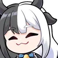 a cartoon character with horns and a bow tie