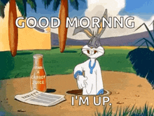 Good Morning Just Woke Up GIF - Good Morning Just Woke Up Bugs Bunny GIFs