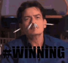 Charlie Sheen Winning GIF - Charlie Sheen Winning Smoking GIFs