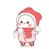 a drawing of a cat wearing a santa hat and scarf .