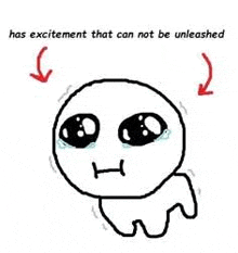 a cartoon of a crying ghost with a red arrow pointing to the top .