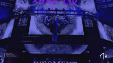 a stage with a large sign that says xoxo liv on it