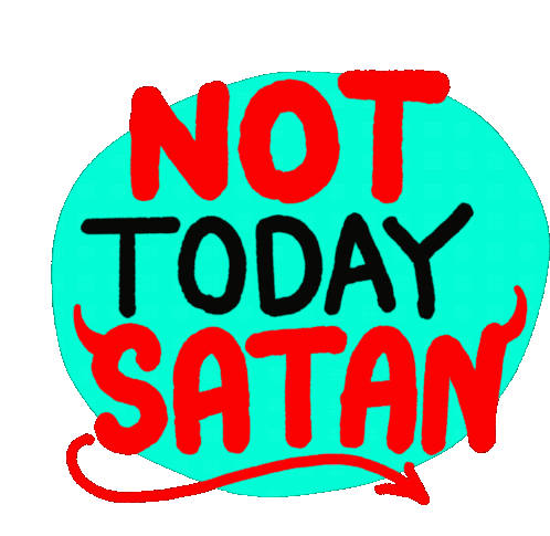 Not Today Satan Registered To Vote Satan Sticker - Not Today Satan Registered To Vote Not Today Satan Satan Stickers