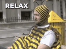 relax resting bee costume lazy