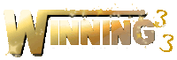 the word winning 3 is written in gold letters