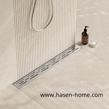 a picture of a shower with the website www.hasen-home.com underneath it