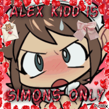 alex kidd is simons only in red letters