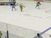 a hockey game is being played between sweden and the usa