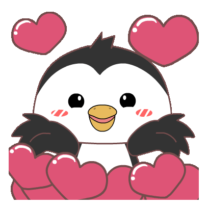 Cute Penguin Sticker - Cute Penguin Heart Stickers