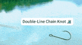 a picture of a double line chain knot with a hook
