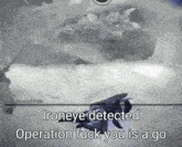 a screenshot of a video game with the words " ironeye detected operation fuck you is a go "