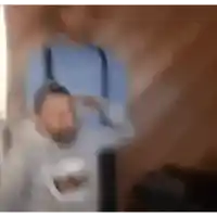 a blurry picture of a man with a stethoscope
