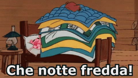 Pantera Rosa Dormrie Freddo Coperte Fa freddo