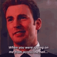 When You Were Spying On Me From Across The Hall Captain America GIF - When You Were Spying On Me From Across The Hall Captain America Chris Evans GIFs