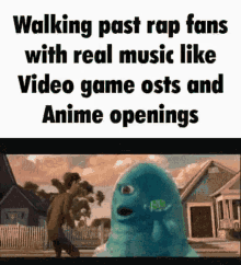 Walking Past Raps Fans With Real Music Like Video Game Osts And Anime Openings GIF - Walking Past Raps Fans With Real Music Like Video Game Osts And Anime Openings GIFs