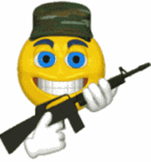 hogsmoss emoji gun smile happy