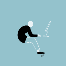 Postura Sentado Sentado Computador GIF