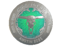 a silver coin with a bull skull on it that says austin 2025